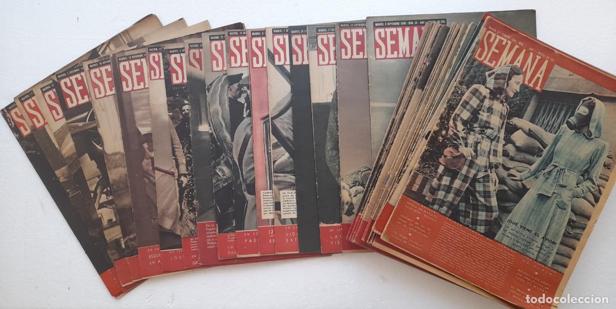 Coleccionismo de Revistas y Peri&oacute;dicos: Revista SEMANA a&ntilde;o 1940 completo.