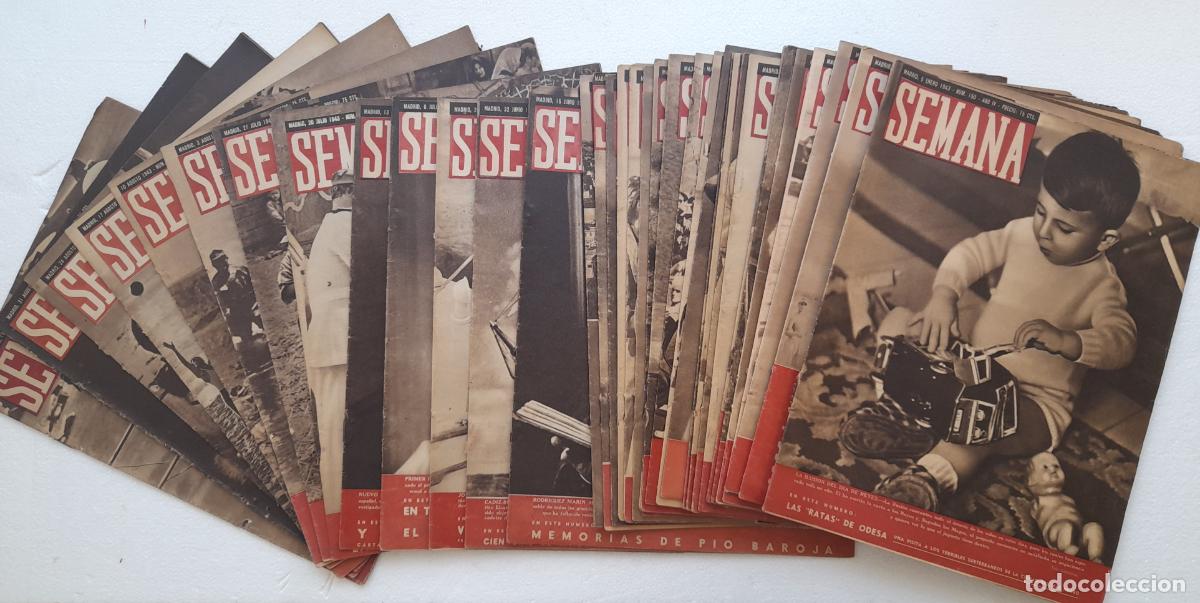 Coleccionismo de Revistas y Peri&oacute;dicos: Revista SEMANA a&ntilde;o 1943 incompleto. Divisi&oacute;n Azul.