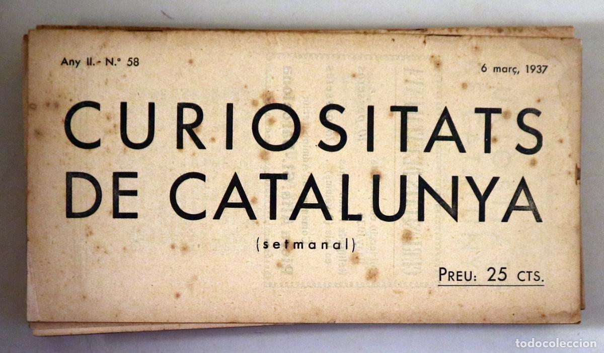 Colecionismo de Revistas e Jornais: CURIOSITATS DE CATALUNYA N&ordm; 58 - Barcelona 1937