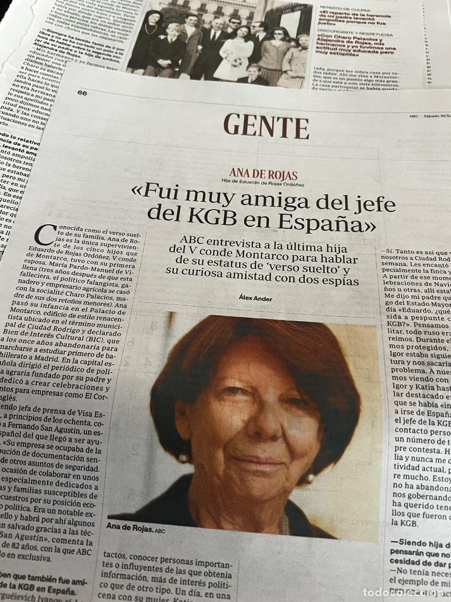 Coleccionismo de Revistas y Peri&oacute;dicos: Art&iacute;culo ABC sobre ANA DE ROJAS