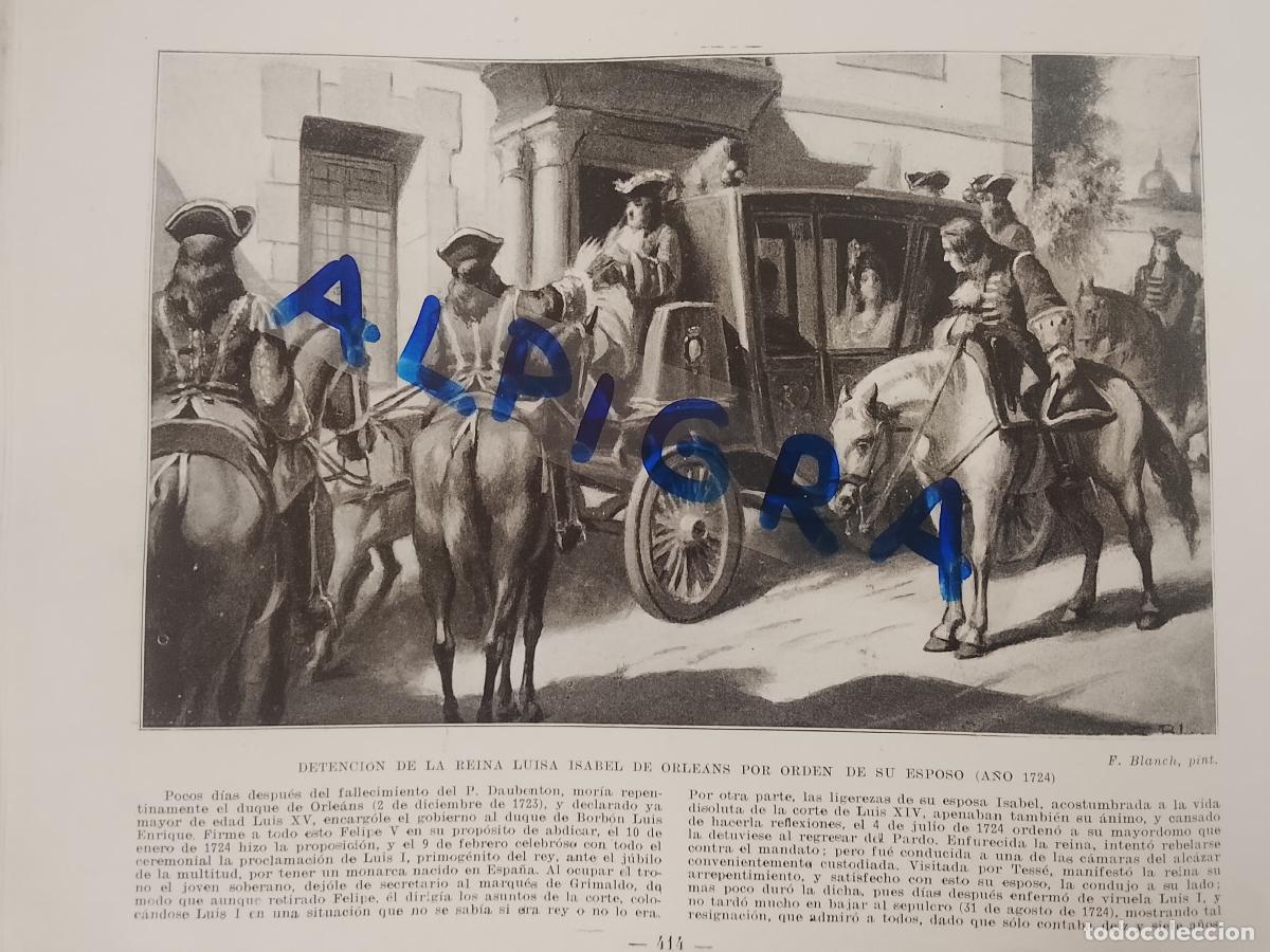 Collectionnisme de Revues et Journaux: hoja libro 1909 - DETENCION DE LA REINA LUISA ISABEL DE ORLEANS POR ORDEN DE SU ESPOSO A&Ntilde;O 1724
