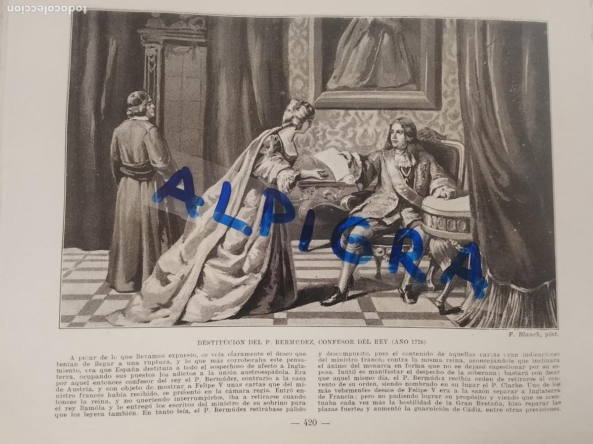 Coleccionismo de Revistas y Peri&oacute;dicos: hoja libro 1909 - DESTITUCION DEL PADRE BERMUDEZ CONFESOR DEL REY A&Ntilde;O 1726