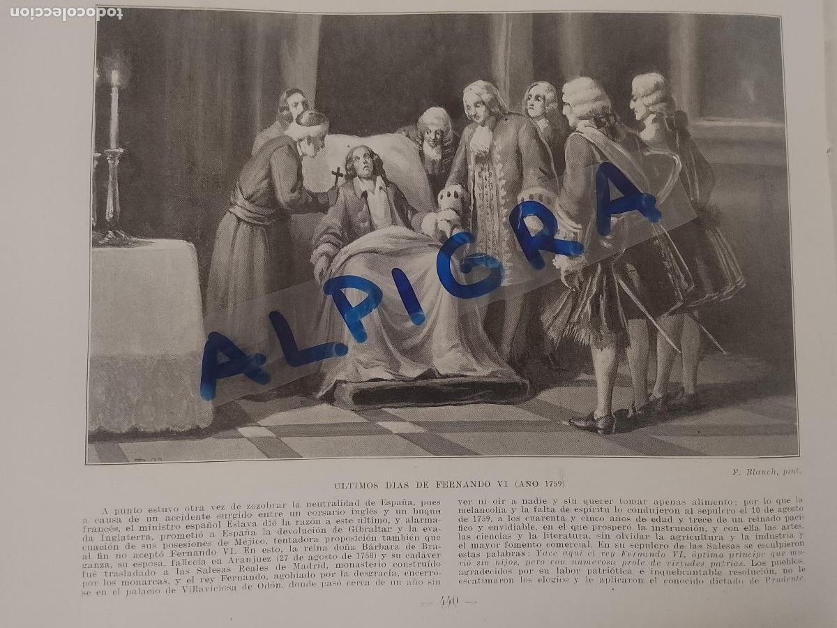 Coleccionismo de Revistas y Peri&oacute;dicos: hoja libro 1909 - ULTIMOS DIAS ANTES DE LA MUERTE DE FERNANDO VI EN EL A&Ntilde;O 1759
