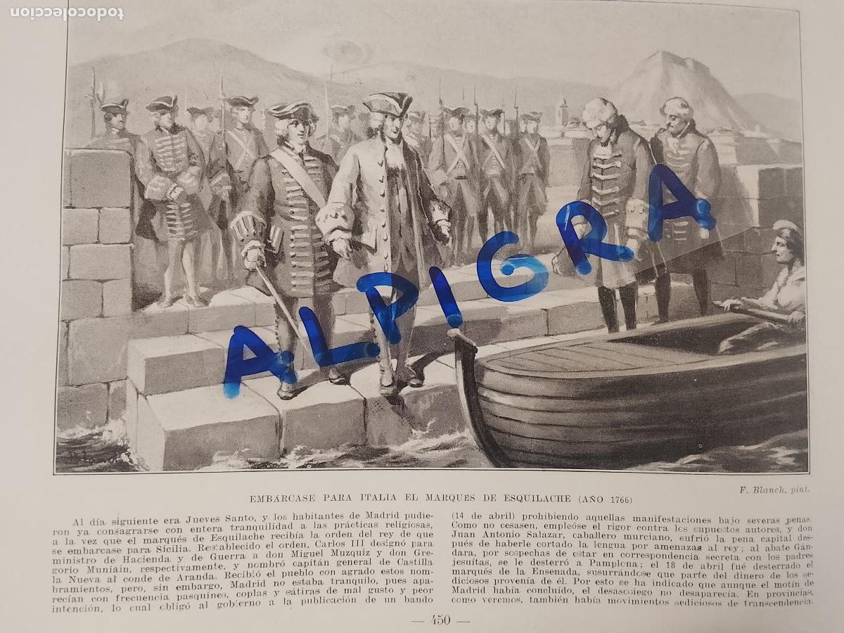 Coleccionismo de Revistas y Peri&oacute;dicos: hoja libro 1909 - EMBARCASE PARA ITALIA EL MARQUES DE ESQUILACHE EN EL A&Ntilde;O 1766