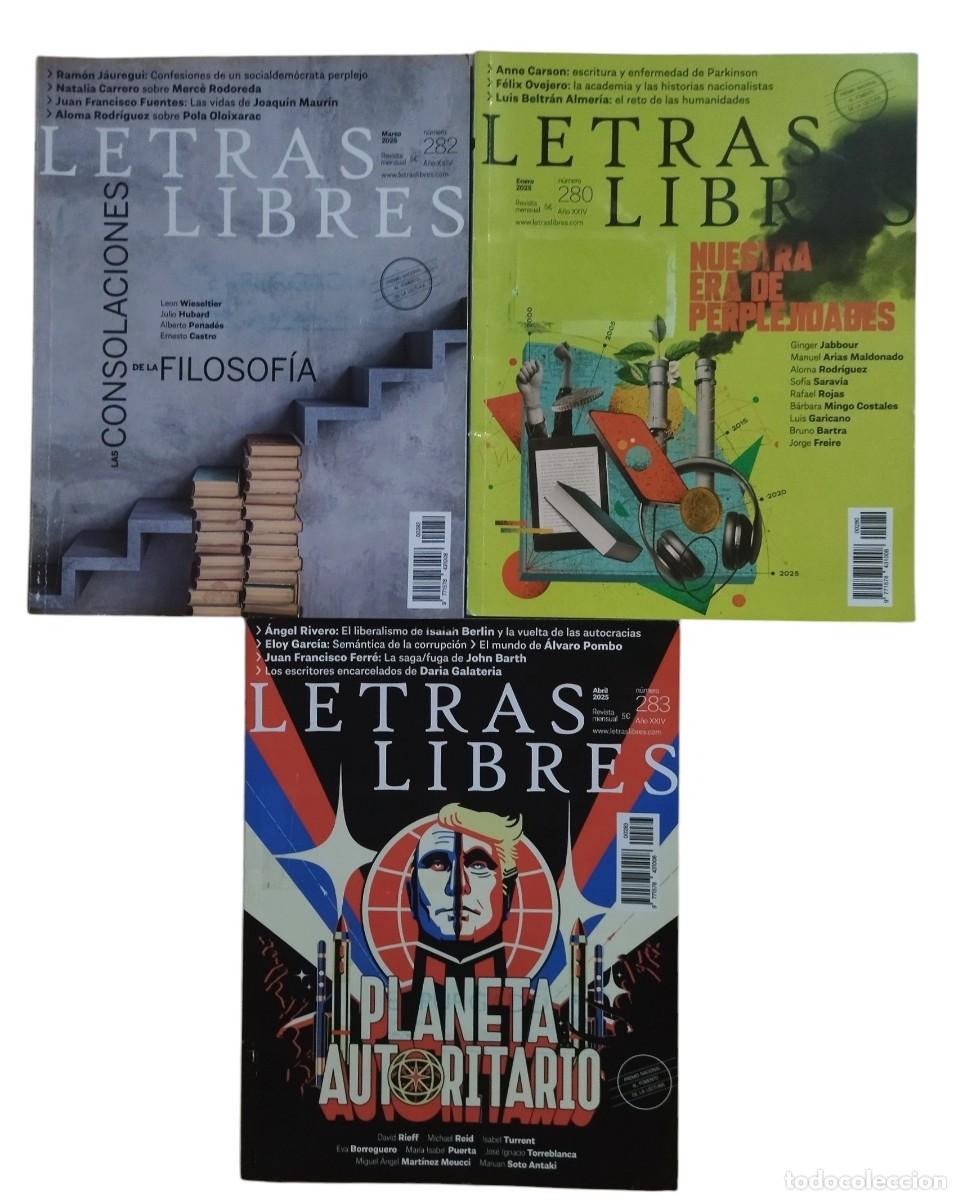 Coleccionismo de Revistas y Peri&oacute;dicos: 3 REVISTAS LETRAS LIBRES DE 2025. N.⁰ 280, 282, 283.