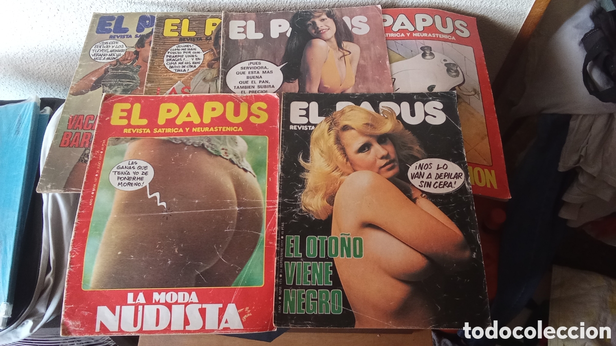 Coleccionismo de Revistas y Peri&oacute;dicos: Lote 60 Revistas &rdquo;El Papus&rdquo; (1977-85)