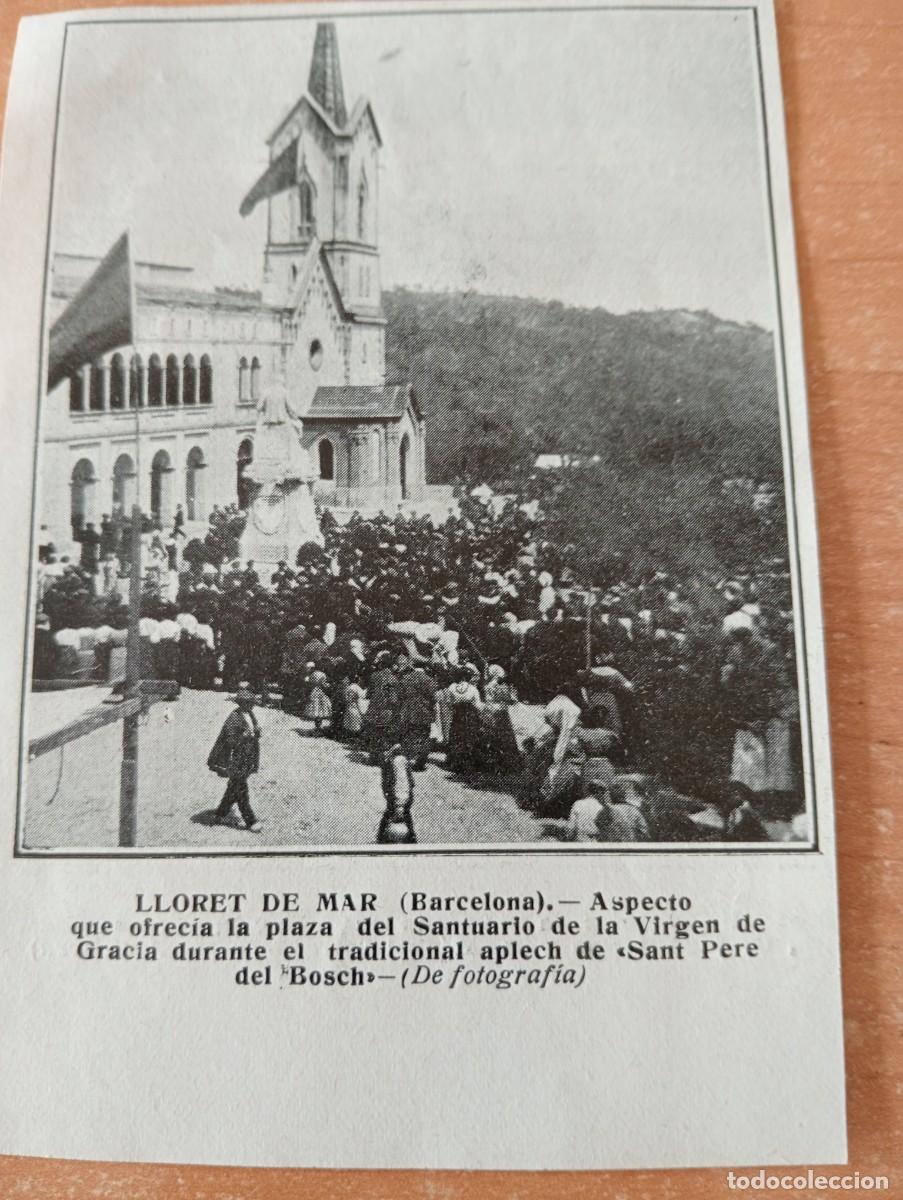 Coleccionismo de Revistas y Peri&oacute;dicos: RECORTE DE PRENSA A&Ntilde;O 1912 FOTO APLEC DE SANT PERE DEL BOSC LLORET DE MAR