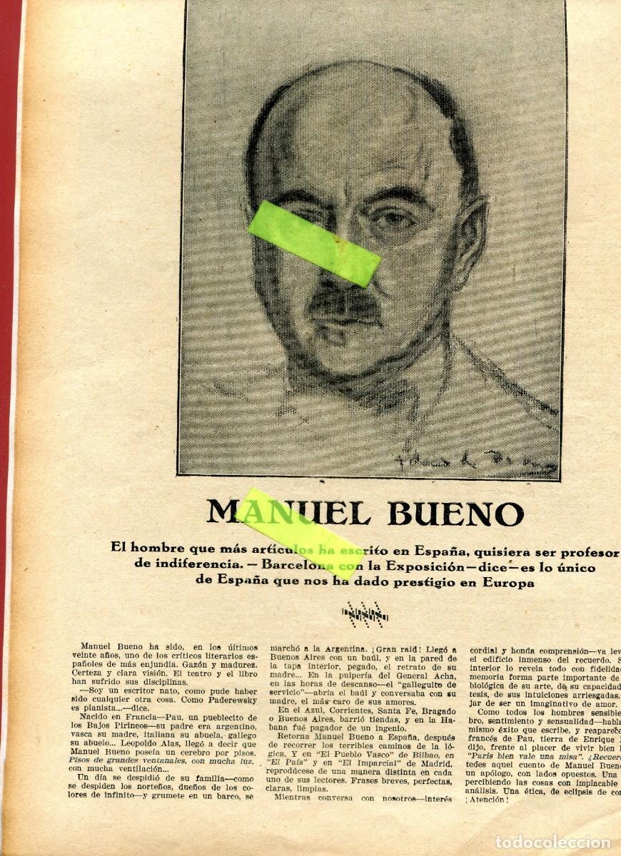 Coleccionismo de Revistas y Peri&oacute;dicos: REVISTA A&Ntilde;O 1929 MANUEL BUENO HOCKEY MACAYA PINTOR GABRIEL ESTEVE PINTOR PADILLA