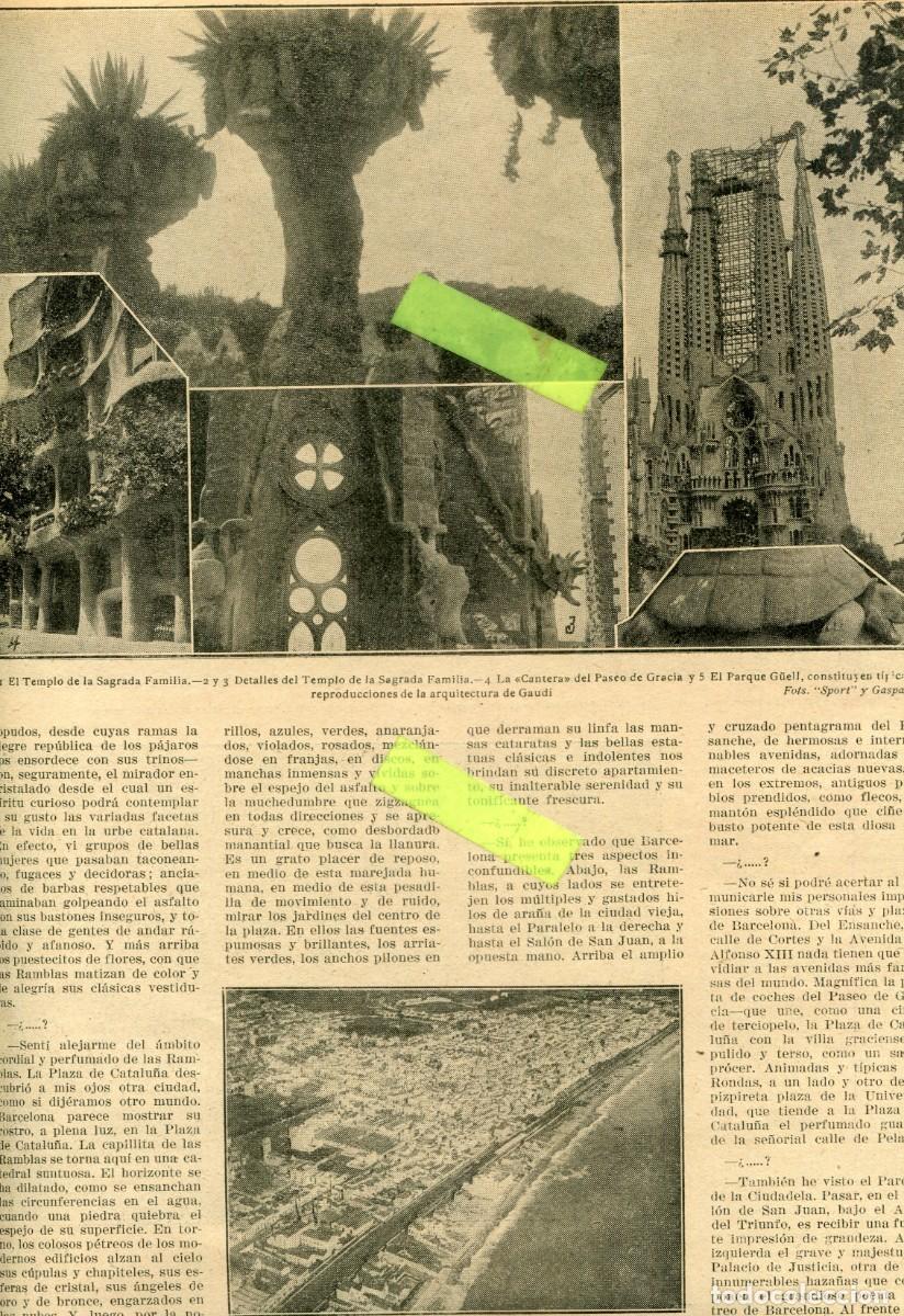 Collection Magazines and Newspapers: REVISTA A&Ntilde;O 1929 ACUARIO Y ARCHIVO HISTORICO DE BARCELONA LA SAGRADA FAMILIA CELLER GAUDI DEL GARRAF