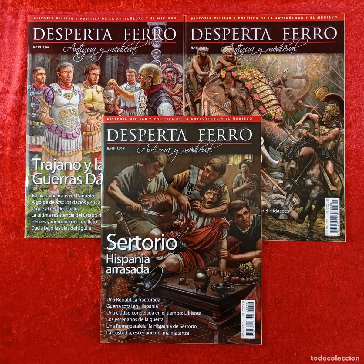 Coleccionismo de Revistas y Peri&oacute;dicos: DESPERTA FERRO, ANTIGUA Y MEDIEVAL - LOTE 3 REVISTAS - N&ordm; 79, 81, 95 - SERTORIO, TRAJANO / 1342
