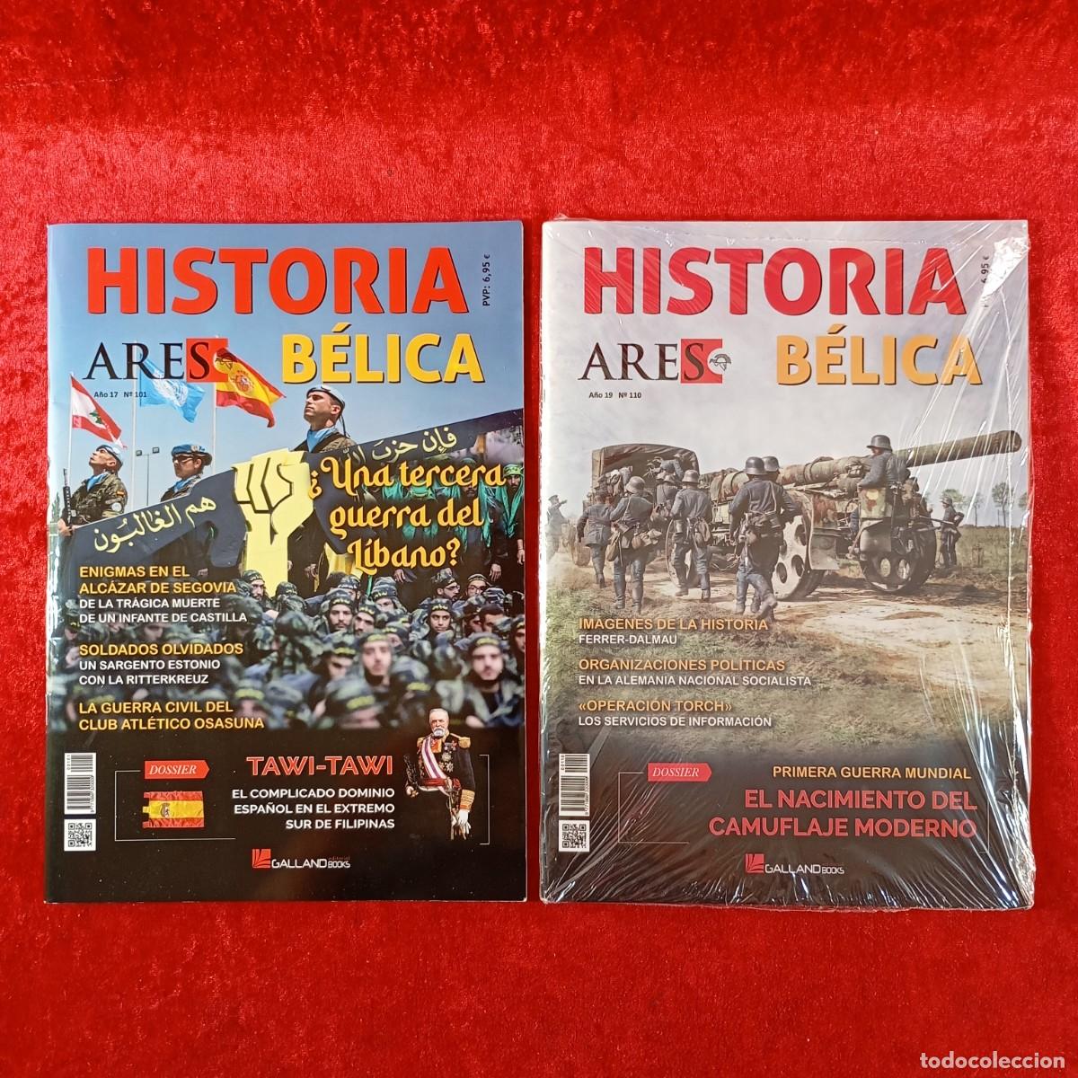 Coleccionismo de Revistas y Peri&oacute;dicos: ARES, HISTORIA B&Eacute;LICA - LOTE 2 REVISTAS - A&Ntilde;O 17, N&ordm; 101; A&Ntilde;O 19, N&ordm; 110 - GALLAND BOOKS / 1347