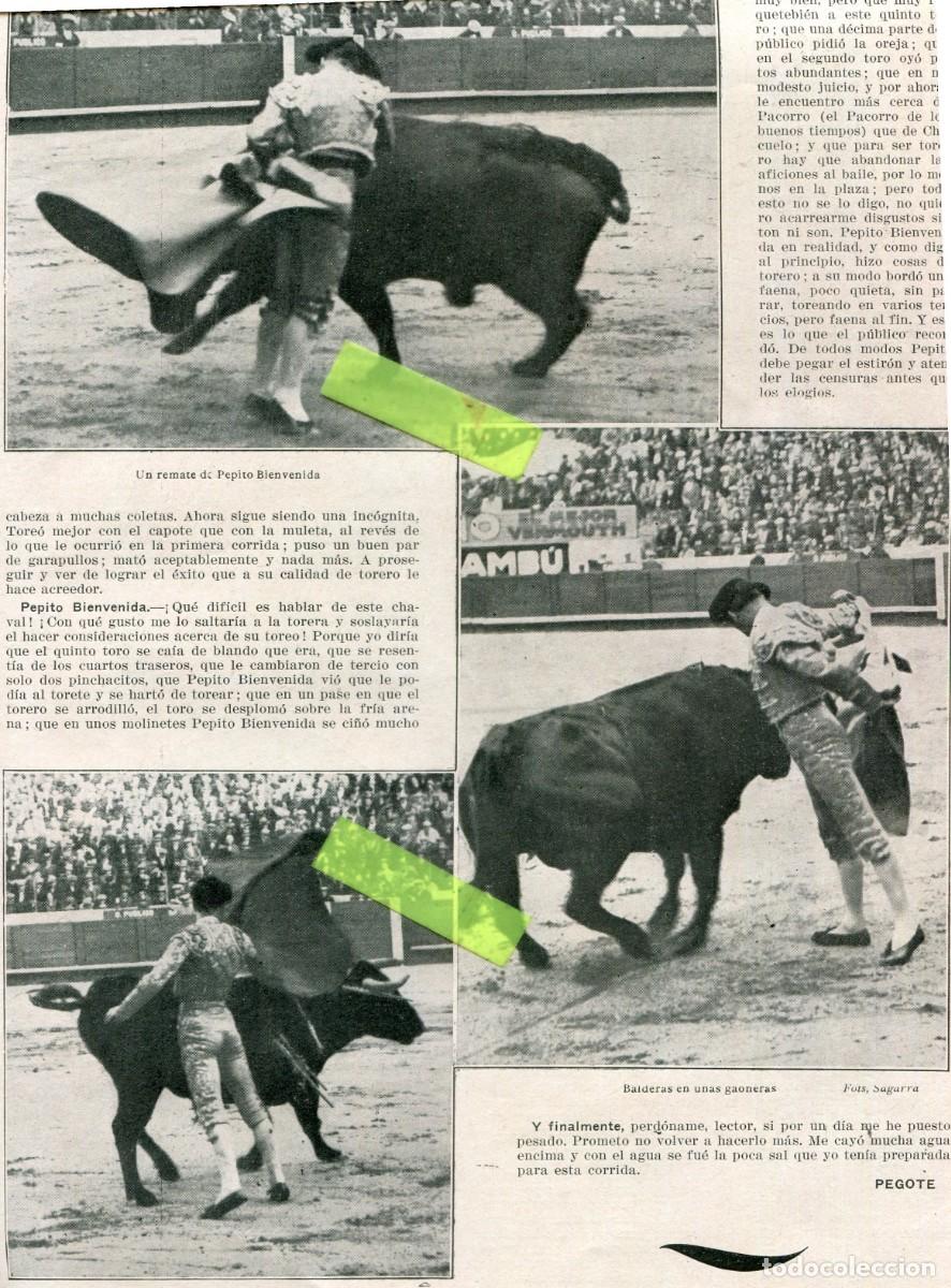 Coleccionismo de Revistas y Peri&oacute;dicos: REVISTA A&Ntilde;O 1930 TORERO PEPITO BIENVENIDA GIL TOVAR BALDERAS MANUEL MARTINEZ AGUJETAS