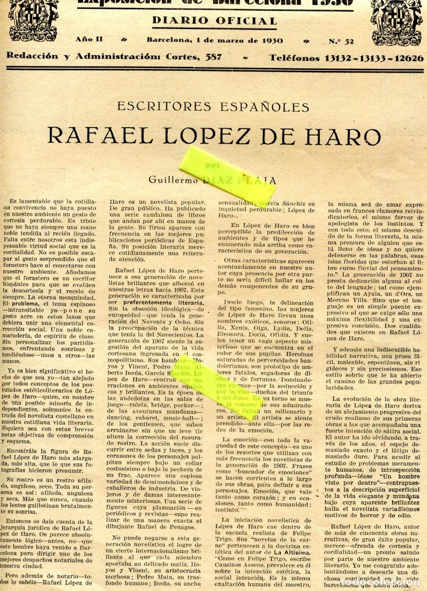 Colecionismo de Revistas e Jornais: REVISTA A&Ntilde;O 1930 RAFAEL LOPEZ DE HARO DAGMAR DADIE ROBERG SUECIA ENRIQUE OCHOA PINTOR ELENA LARRIEU