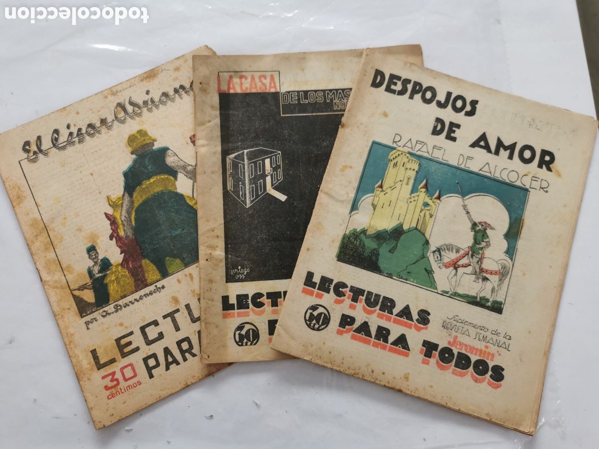 Collection Magazines and Newspapers: Lecturas para todos. Despojos de amor, la casa de los masones...
