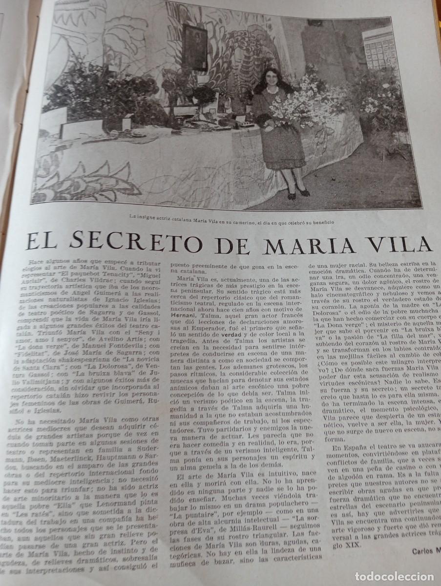 Collection Magazines and Newspapers: REVISTA A&Ntilde;O 1930 MARIA VILA NARCIS NARCISO MASFERRER ENRIQUE GALWEY LACADOR RAMON SARSANEDAS ORIOL