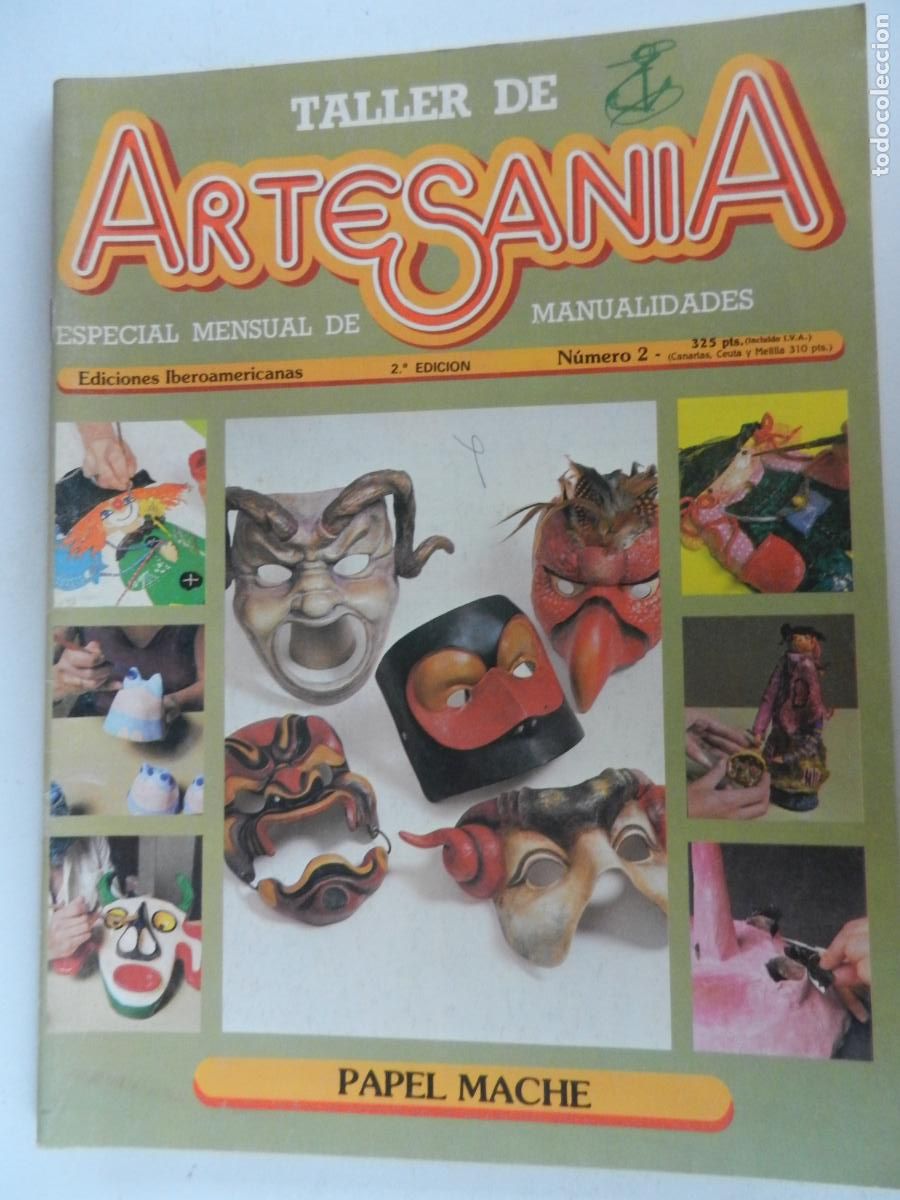 Coleccionismo de Revistas y Peri&oacute;dicos: TALLER DE ARTESANIA - PAPEL MACHE- N&ordm; 2 - ESPECIAL MENSUAL DE MANUALIDADES VER SUMARIO