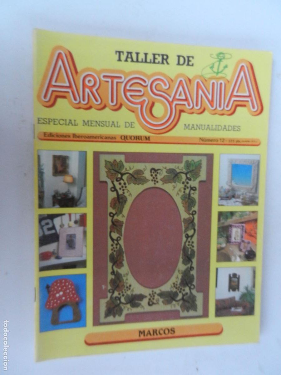 Coleccionismo de Revistas y Peri&oacute;dicos: TALLER DE ARTESANIA - MARCOS N&ordm; 12 - ESPECIAL MENSUAL DE MANUALIDADES VER SUMARIO