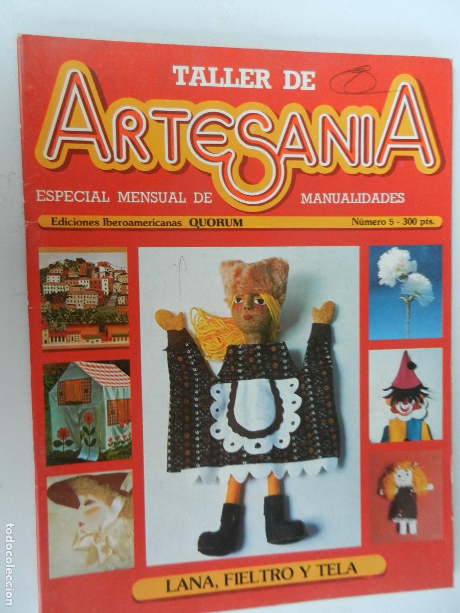 Coleccionismo de Revistas y Peri&oacute;dicos: TALLER DE ARTESANIA - LANA -FIELTRO TELA - N&ordm; 5 - ESPECIAL MENSUAL DE MANUALIDADES VER SUMARIO