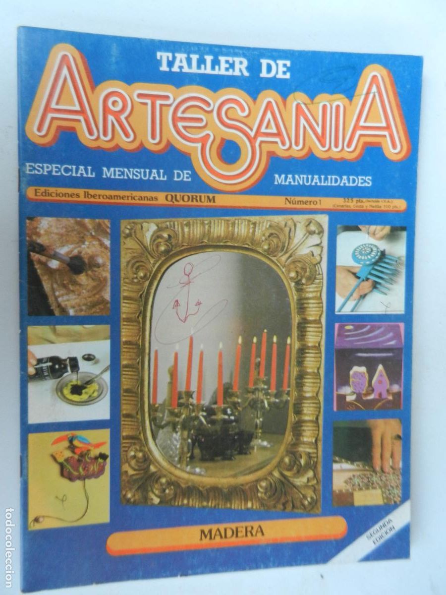 Coleccionismo de Revistas y Peri&oacute;dicos: TALLER DE ARTESANIA -MADERA - N&ordm; 1 - ESPECIAL MENSUAL DE MANUALIDADES VER SUMARIO