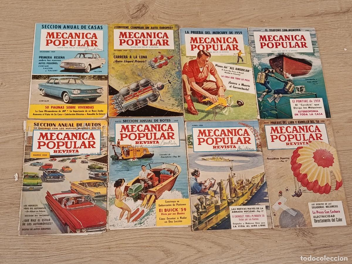 Coleccionismo de Revistas y Peri&oacute;dicos: Lote 8 ejemplares revista mecanica popular 1959