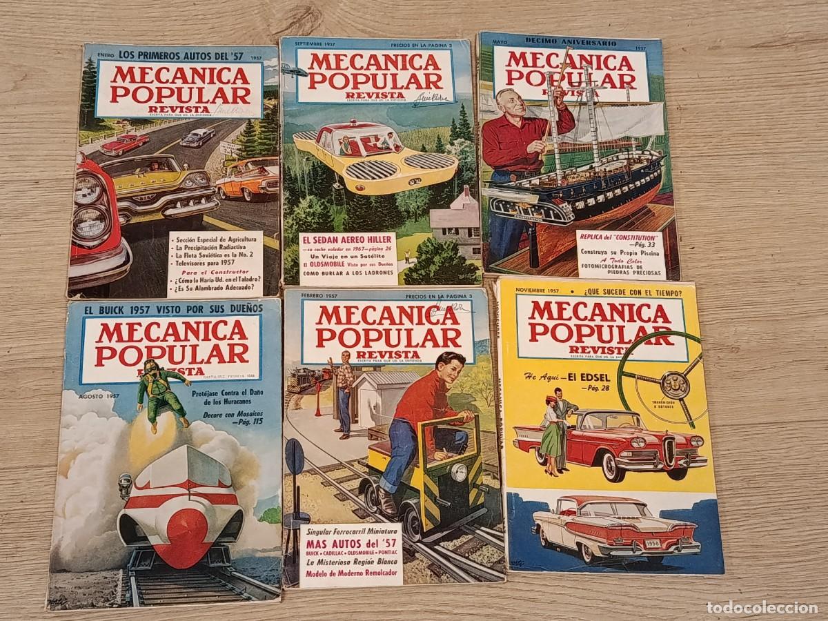 Coleccionismo de Revistas y Peri&oacute;dicos: Lote 6 ejemplares revista mecanica popular 1957