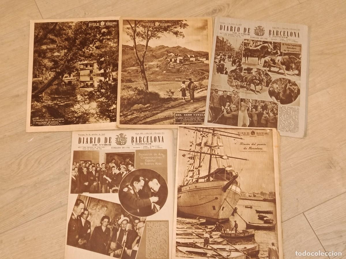 Coleccionismo de Revistas y Peri&oacute;dicos: LOTE 5 EJEMPLARES DIARIO AVISOS DE BARCELONA 1947-1948