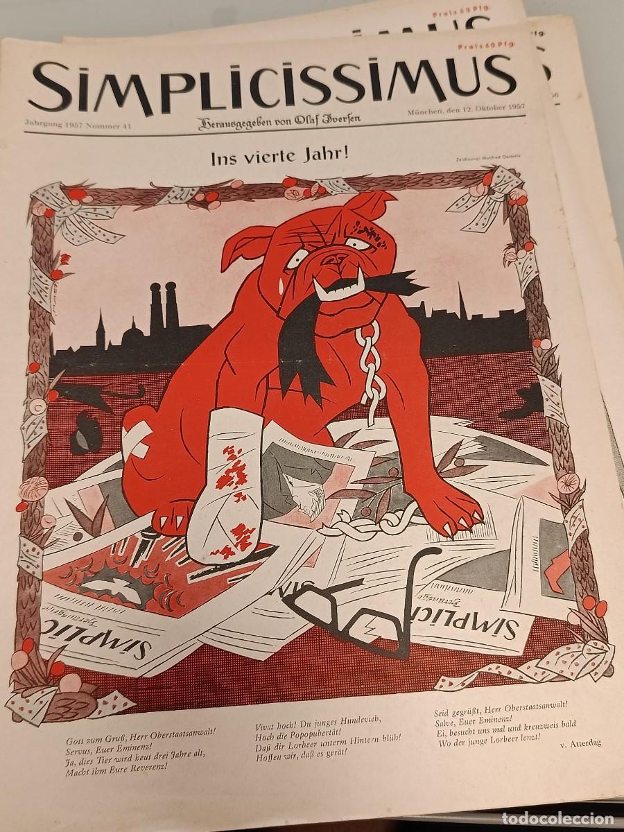 Coleccionismo de Revistas y Peri&oacute;dicos: LOTE 15 EJEMPLARES REVISTA SAT&Iacute;RICA ALEMANA SIMPLICISSIMUS 1955-1957