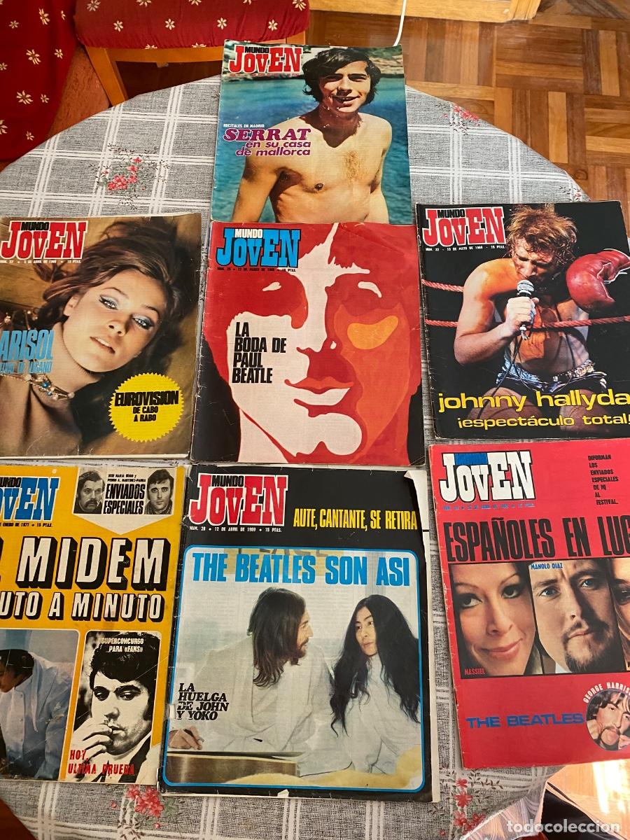 Coleccionismo de Revistas y Peri&oacute;dicos: LOTE REVISTAS MUNDO JOVEN 1969 y 1971 , BEATLES , SERRAT , MARISOL , NINO BRAVO ETC , LEER DESCRIPCI