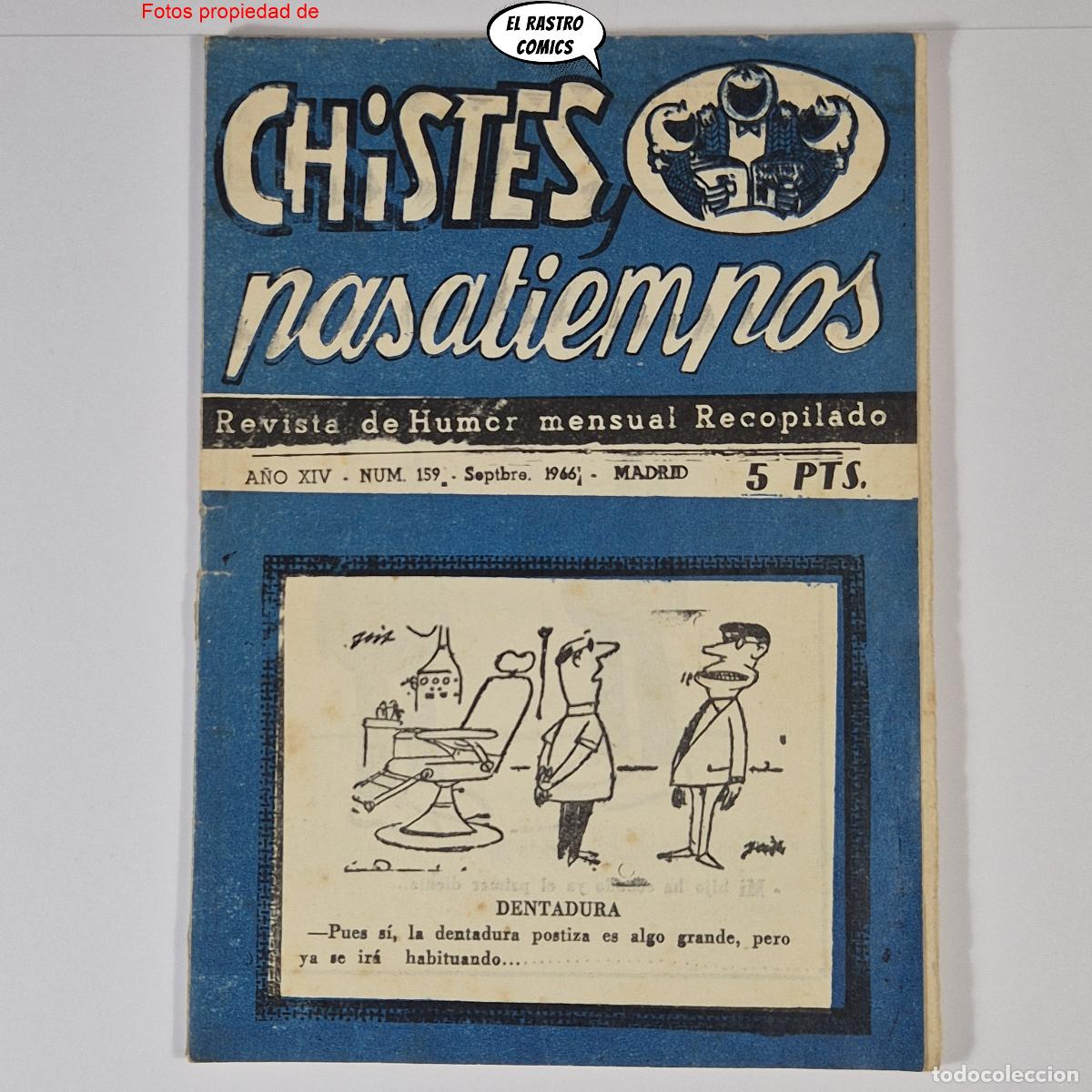 Coleccionismo de Revistas y Peri&oacute;dicos: Chistes y pasatiempos n&ordm; 159, Revista de humor mensual recopilado, Madrid 1966, C4