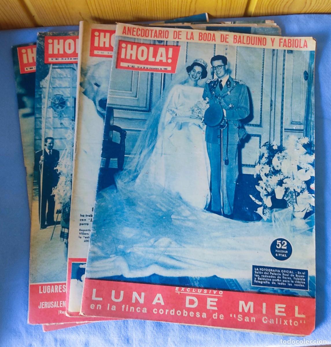 Collection Magazines and Newspapers: LOTE DE 4 REVISTAS HOLA ORIGINALES A&Ntilde;OS 60