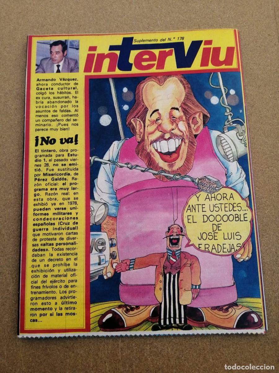 Coleccionismo de Revistas y Peri&oacute;dicos: SUPLEMENTO INTERVIU (NUMERO 178) JOSE LUIS FRADEJAS