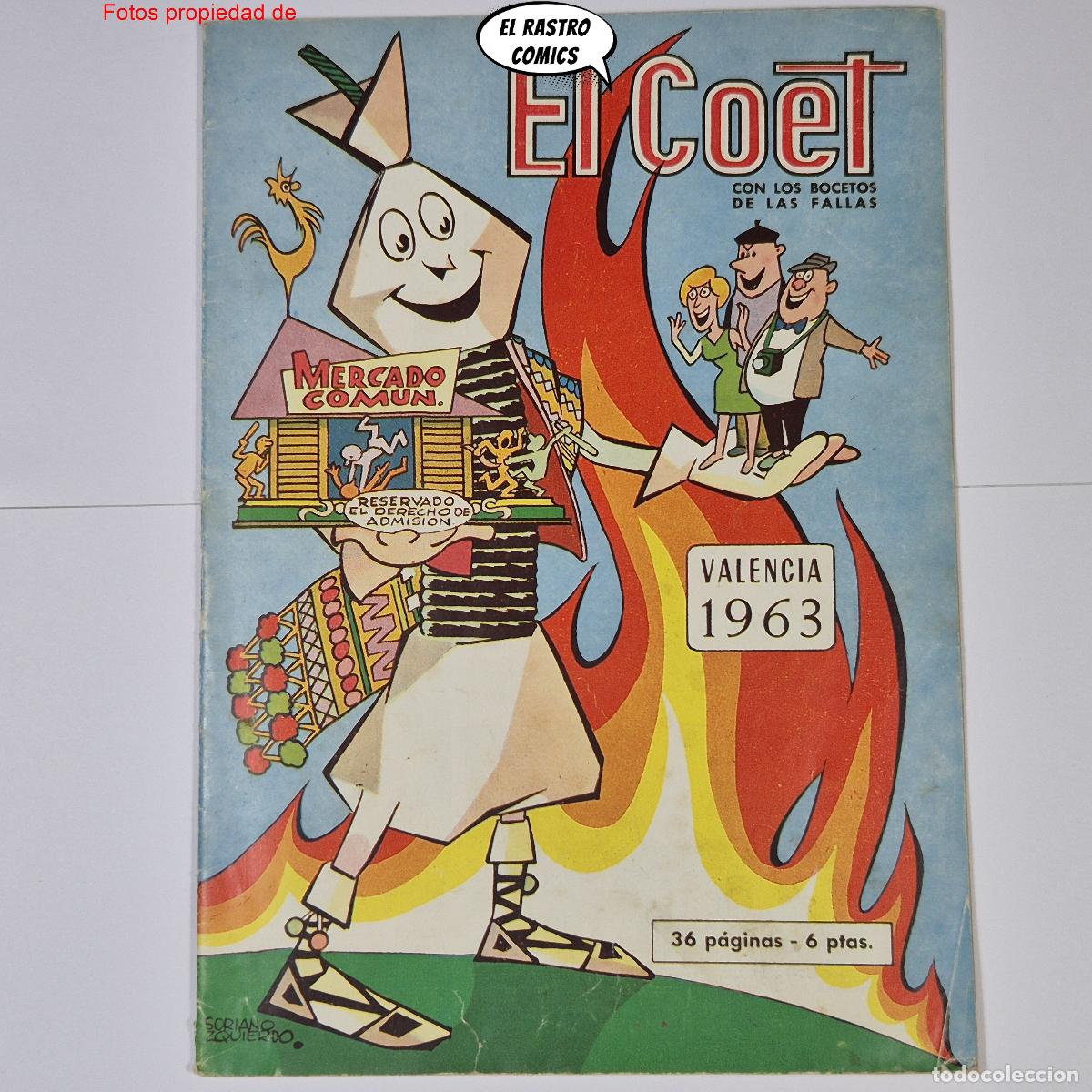 Coleccionismo de Revistas y Peri&oacute;dicos: El Coet, Fallas a&ntilde;o 1963, Valencia, cuhet, llibret, fallero, cohete, E1
