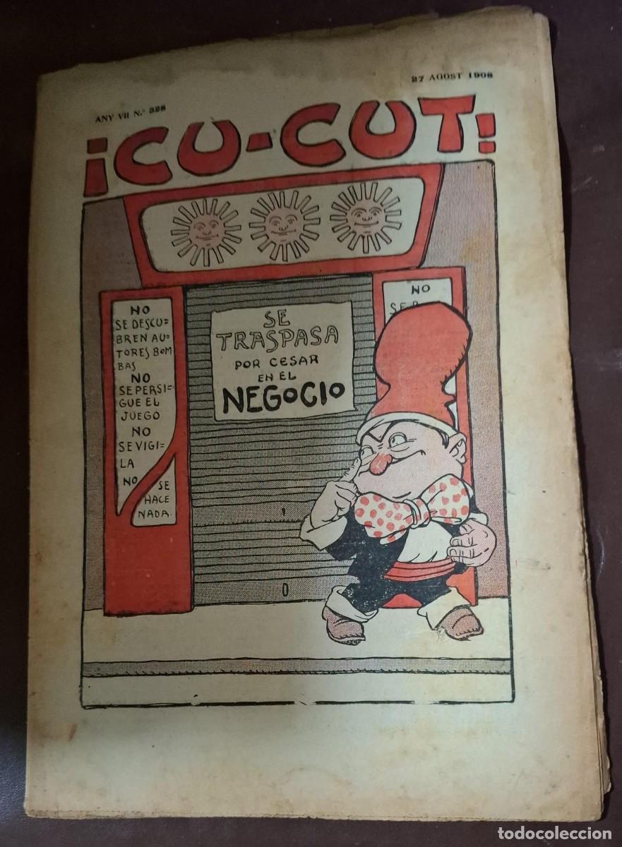 Coleccionismo de Revistas y Peri&oacute;dicos: REVISTA CU-CUT N&ordm; 328 AGOST 1.908