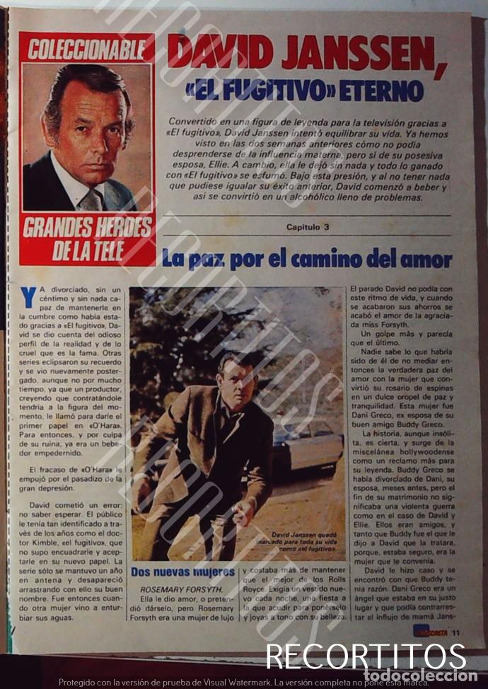 Collezionismo di Riviste e Giornali: GRANDES HEROES DE LA TELE EN TELEINDISCRETA CAPITULO 3 DAVID JANSSEN EL FUGITIVO