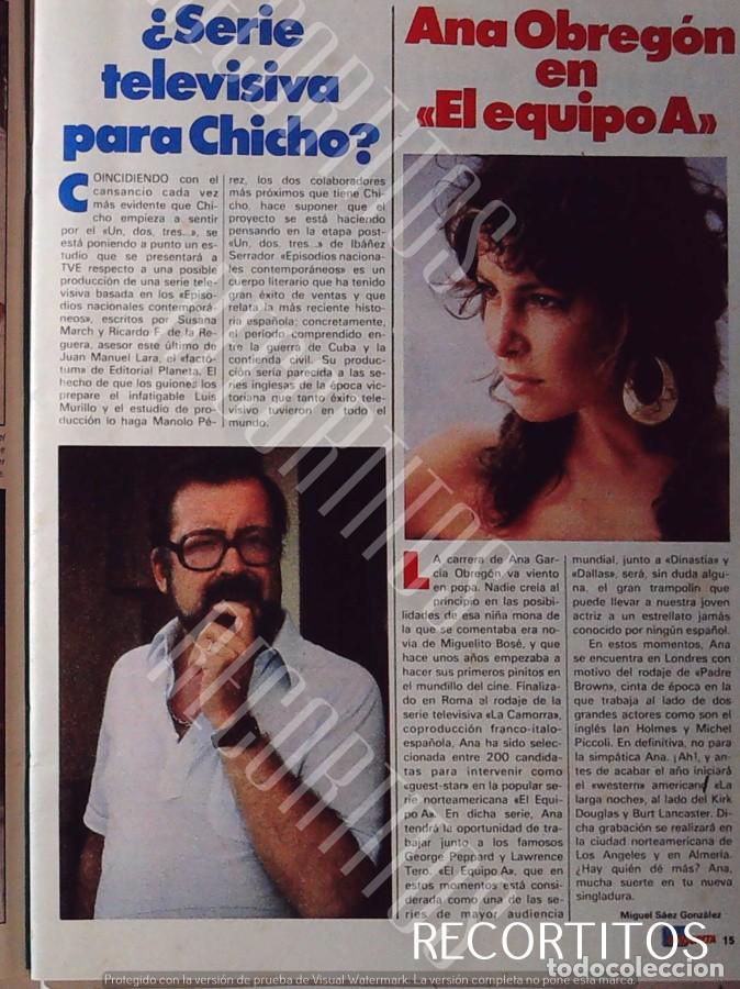 Coleccionismo de Revistas y Peri&oacute;dicos: CHICHO IBA&Ntilde;EZ SERRADOR un dos tres 1 2 3 ANA OBREGON CARMEN SEVILLA NORMA DUVAL