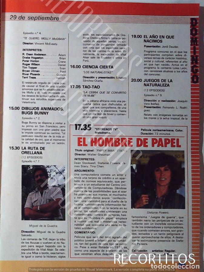 Coleccionismo de Revistas y Peri&oacute;dicos: MQ MIGUEL DE LA QUADRA SALCEDO STEPHANIE POWERS EL HOMBRE DE PAPEL STEFANIE