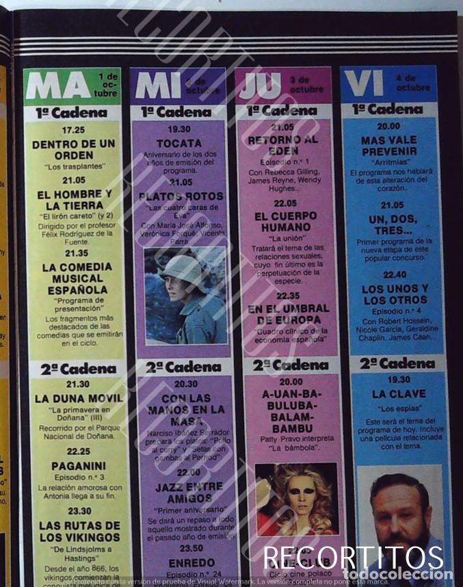 Coleccionismo de Revistas y Peri&oacute;dicos: LANZA ROTA JEAN PETERS PATTY PRAVO PLATOS ROTOS VERONICA FORQUE LA CLAVE JOSE LUIS BALBIN