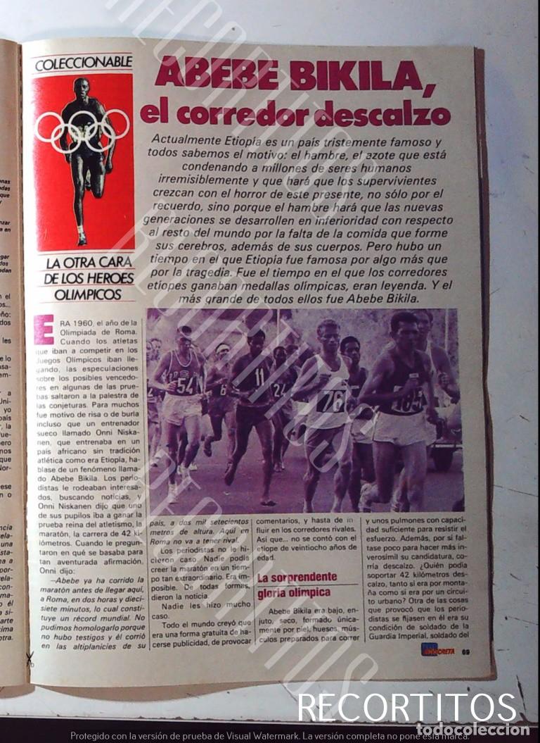 Coleccionismo de Revistas y Peri&oacute;dicos: LA OTRA CARA DE LOS HEROES OLIMPICOS COLECCIONABLE TELE INIDSCRETA ABEBE BIKILA
