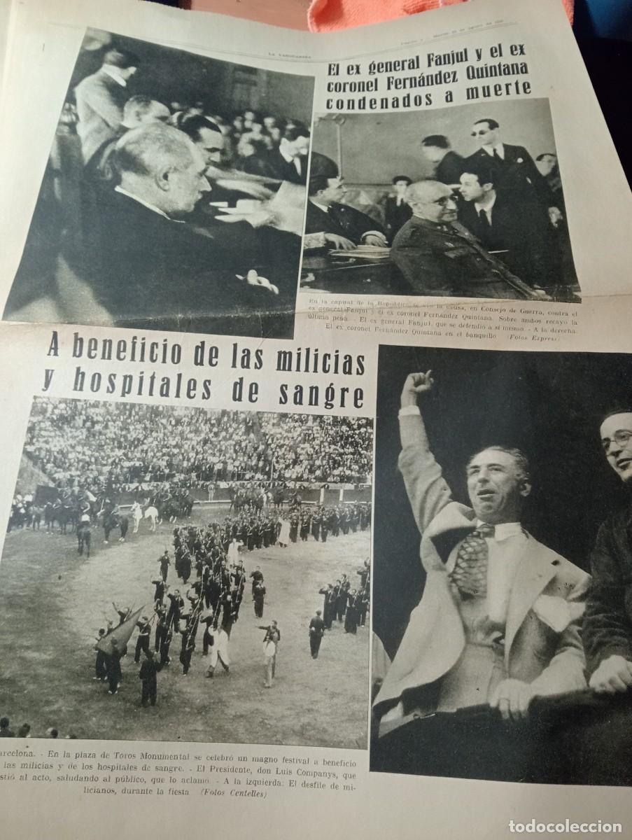 Collection Magazines and Newspapers: VANGUARDIA 1936 GUERRA CIVIL MILICIANOS Y COMPANYS EN LA PLAZA DE TOROS EN UN FESTIVAL BENEFICO
