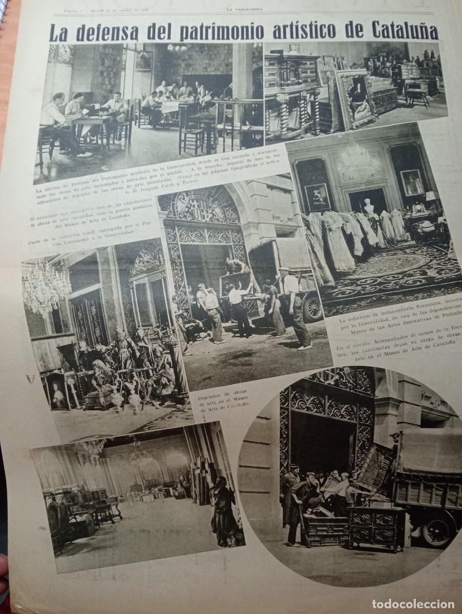 Collection Magazines and Newspapers: VANGUARDIA 1936 GUERRA CIVIL DEFENSA DEL PATRIMONIO ARTISTICO DE CATALU&Ntilde;A ROCAMORA GUELL MUSEOS