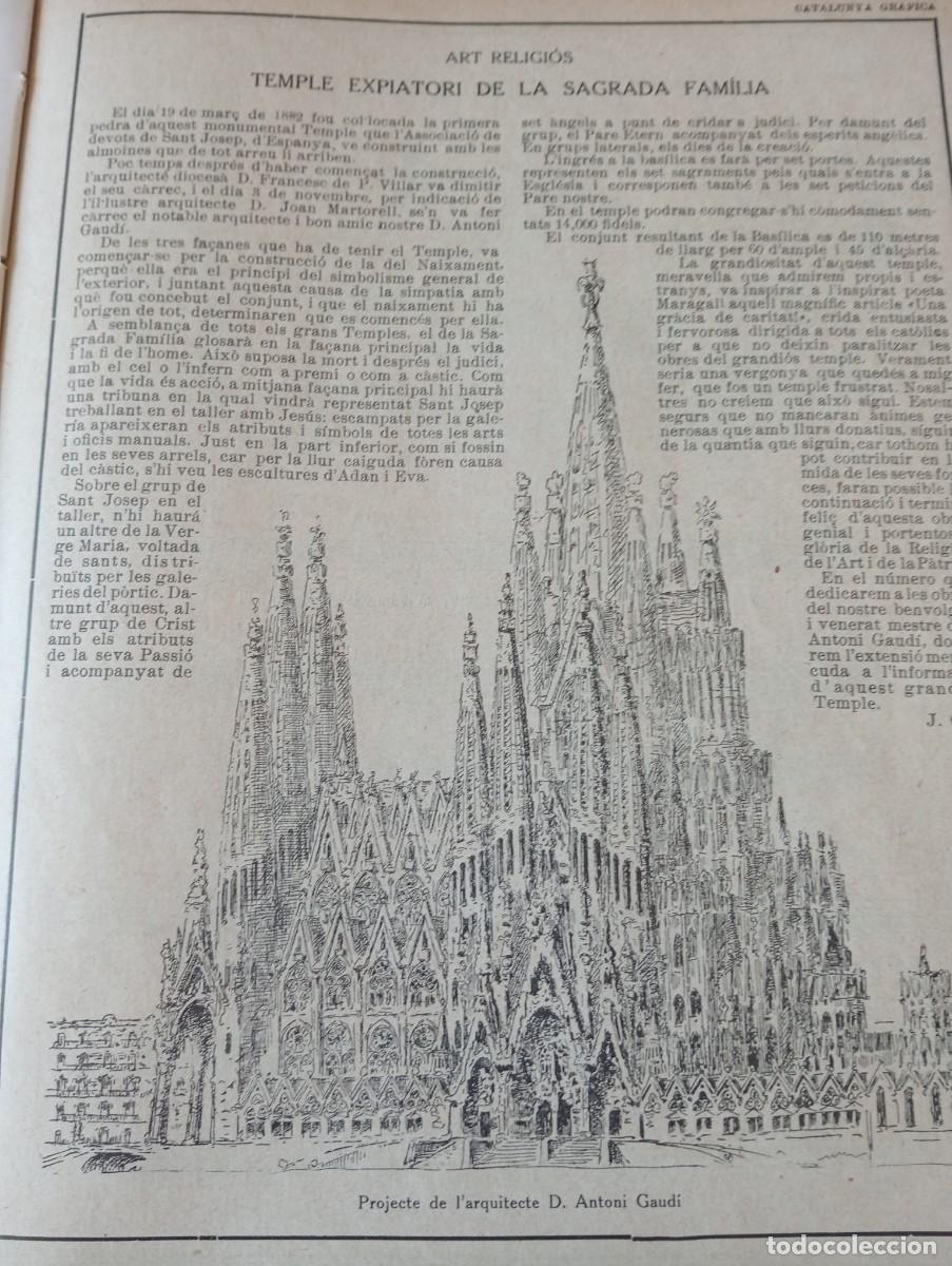 Collection Magazines and Newspapers: EXCEPCIONAL REVISTA CON EL PRIMER PROYECTO ENTERO PUBLICADO DE LA SAGRADA FAMILIA FINALIZADA A&Ntilde; 1922
