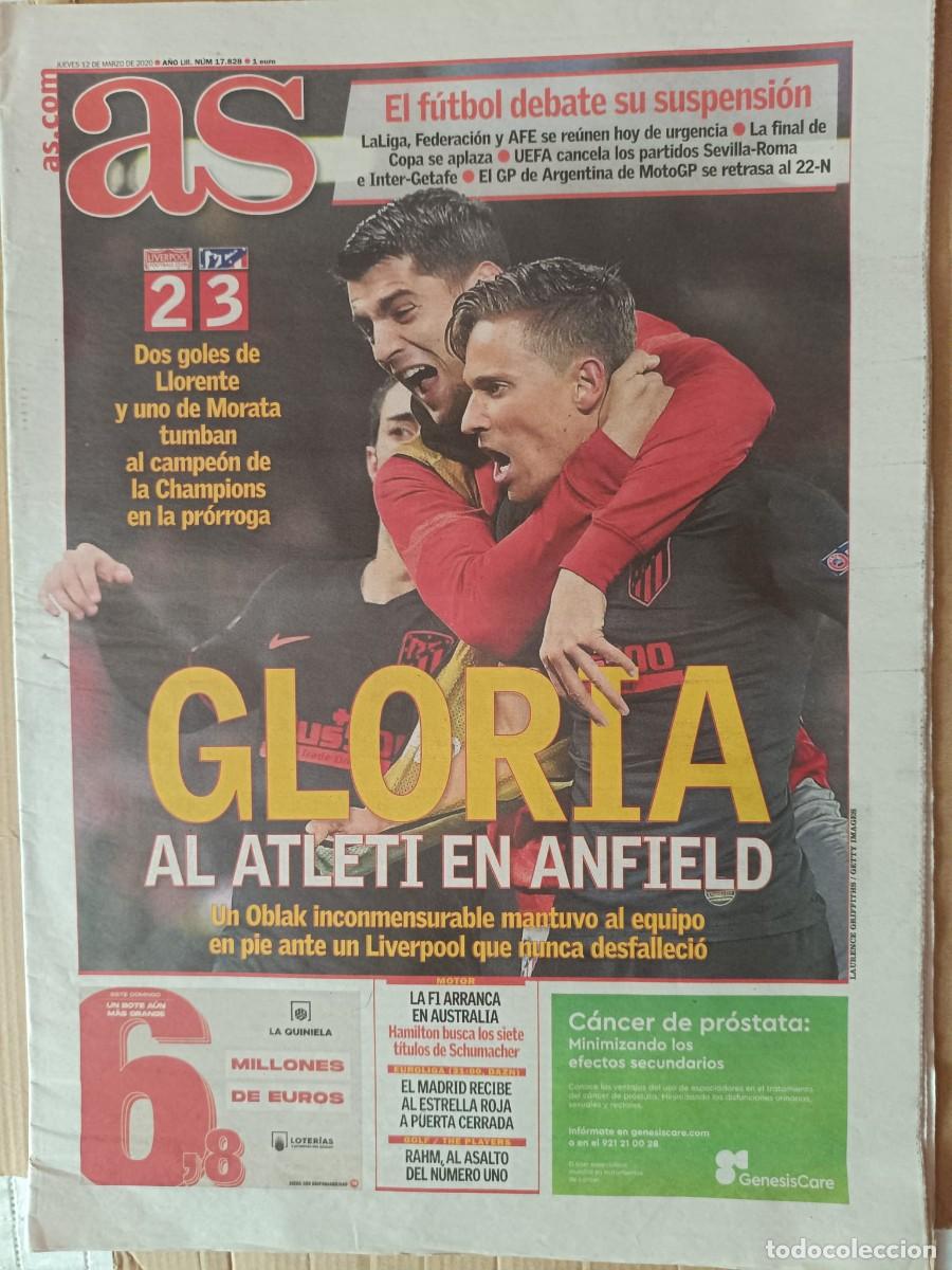 Coleccionismo de Revistas y Peri&oacute;dicos: Diario AS Atletico de Madrid