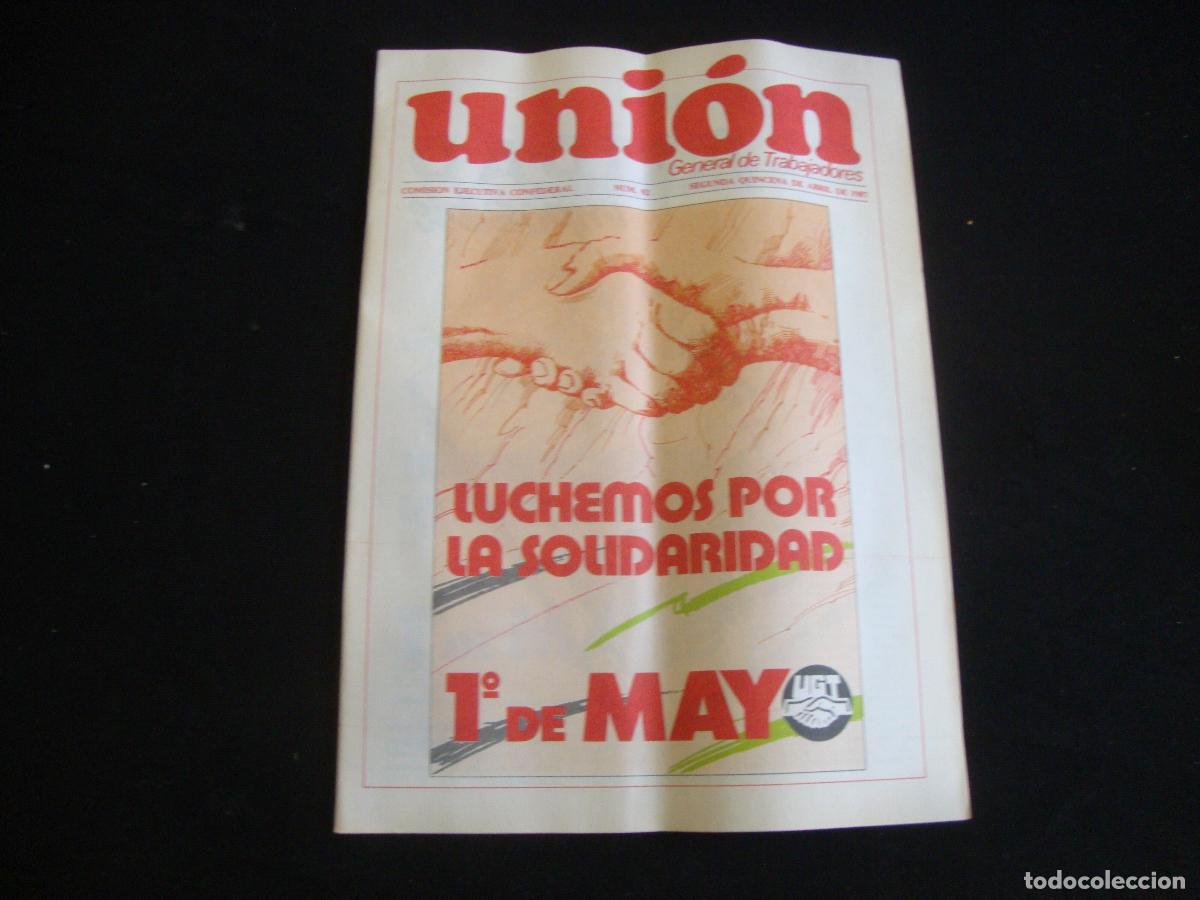 Coleccionismo de Revistas y Peri&oacute;dicos: PERIODICO UNION DE UGT COMISION EJECUTIVA CONFEDERAL 1987 N&ordm; 92