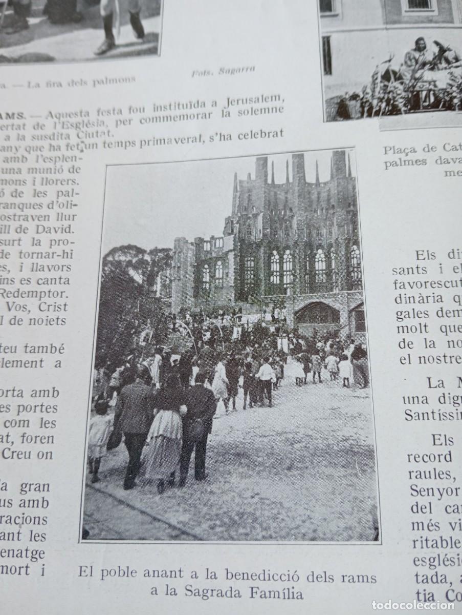 Coleccionismo de Revistas y Peri&oacute;dicos: REVISTA A&Ntilde;O 1922 BENEDICCION DE LA PALMA EN LA SAGRADA FAMILIA CRIST DE COGUL ESCOLES GUINARDO