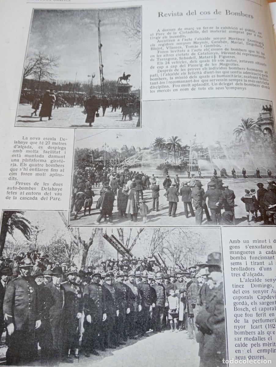 Coleccionismo de Revistas y Peri&oacute;dicos: REVISTA A&Ntilde;O 1922 BOMBEROS DE BARCELONA PRIMERA SUBASTA FILATELICA EN BARCELONA EN HOTEL RITZ