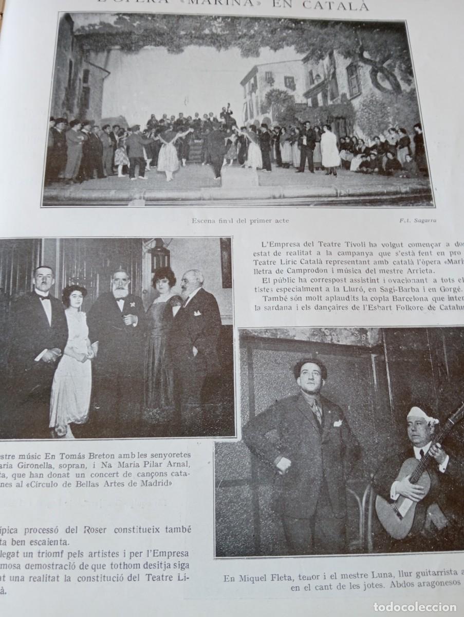 Coleccionismo de Revistas y Peri&oacute;dicos: REVISTA A&Ntilde;O 1922 OPERA MARINA EN CATALAN MIGUEL FLETA TOMAS BRETON MARIA GIRONELLA PILAR ARNAL PIANO