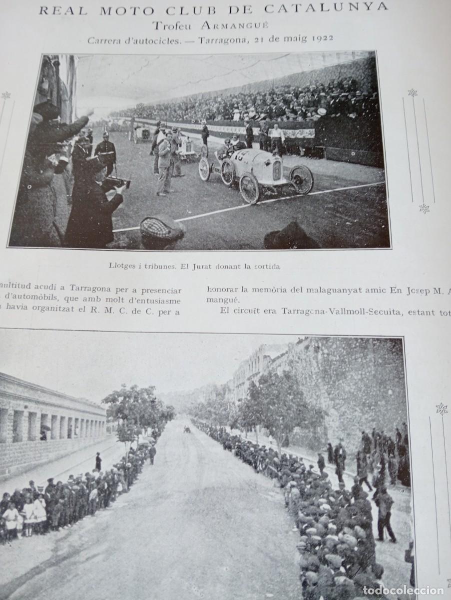 Coleccionismo de Revistas y Peri&oacute;dicos: REVISTA A&Ntilde;O 1922 CAMPEONATO DE CATALU&Ntilde;A DE REMO CARRERA COCHES ARMANGUE ORFEO CATALA A SALLENT