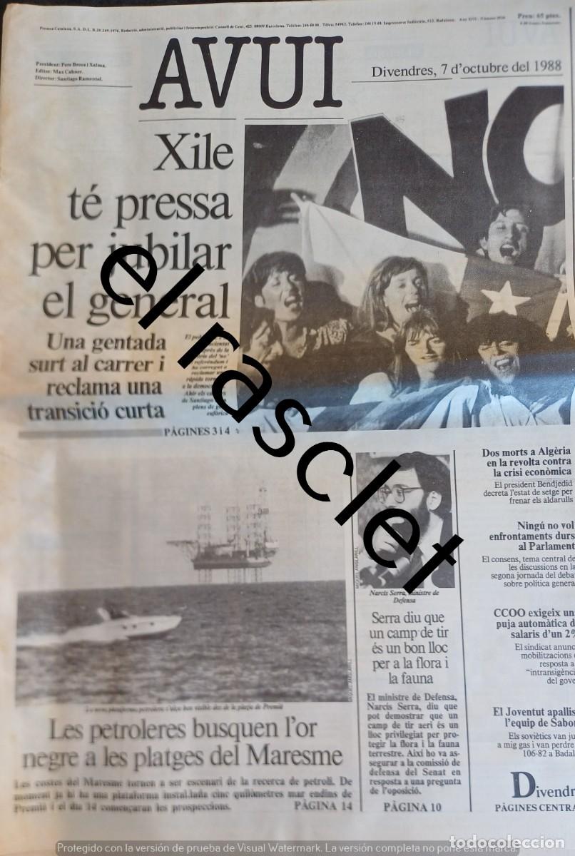Coleccionismo de Revistas y Peri&oacute;dicos: DIARIO AVUI 7 OCTUBRE 1988
