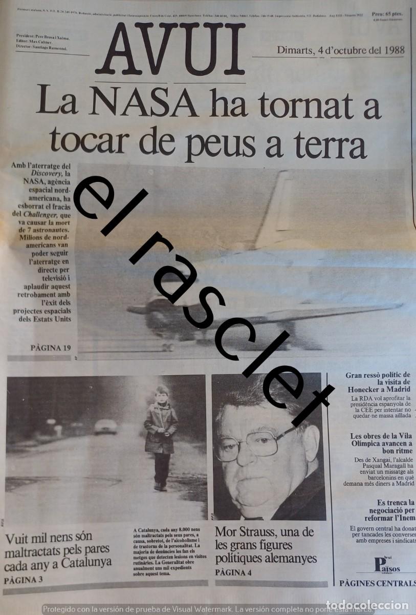 Coleccionismo de Revistas y Peri&oacute;dicos: DIARIO AVUI 4 OCTUBRE 1988