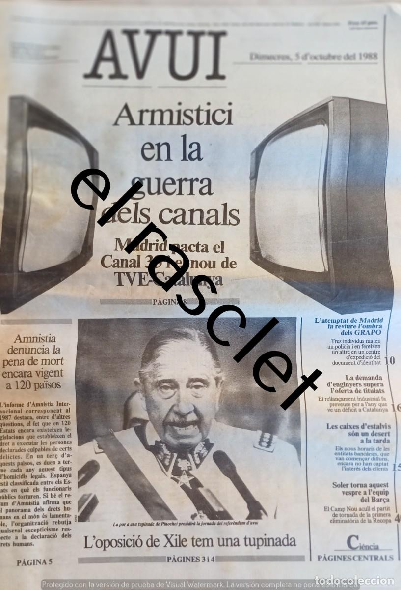 Coleccionismo de Revistas y Peri&oacute;dicos: DIARIO AVUI 5 OCTUBRE 1988